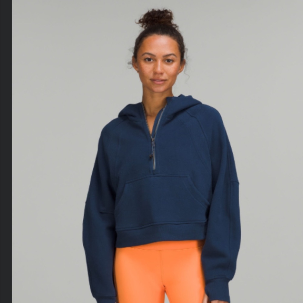 Lululemon Scuba Oversized Half zip hoodie. Navy blue